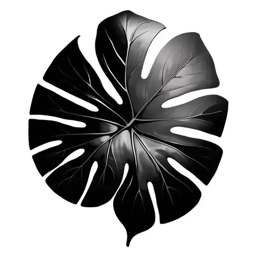 Monstera Leaves Glitch Dripping 716