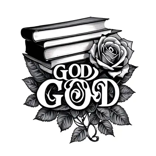 Books And Roses Black And Gray And The Word Good Giel