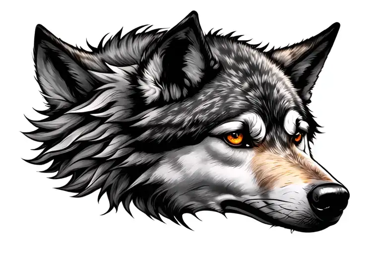 Wolf One Eye Close Arm Band