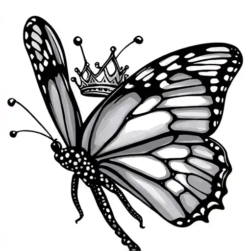 Butterfly With Crown