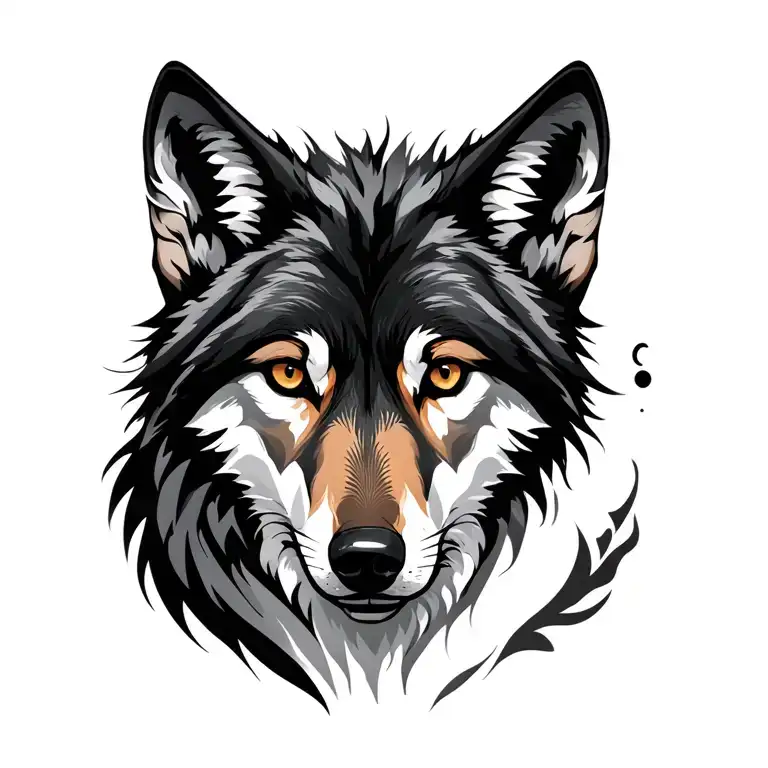 Minimalist Wolf Semi Colon