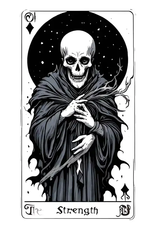 The Strength Tarot Card Spooky