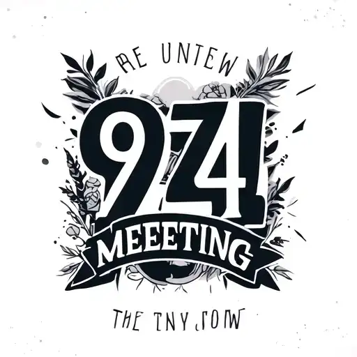 Reunion Card With Written 974 And Below Writes The Meeting