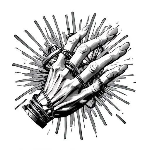 Rubber Bands And Metal Springs In The Place Of Bones And Ligaments In Hand