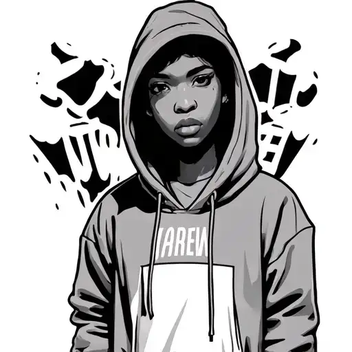 Ghetto Cartoon Wearing Hoodies