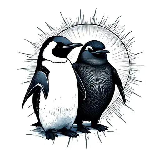 Penguin And Sun Miscarriage Pregnancy Loss Fine Line