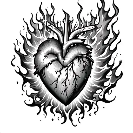 Sacred Heart In Flames