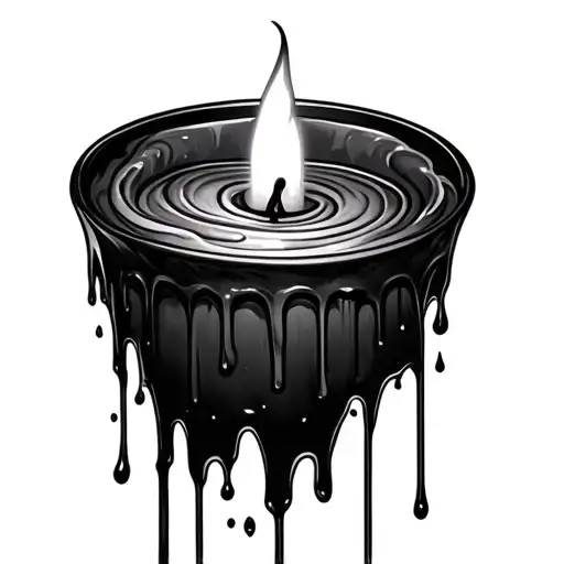 Burning Candle Wax Dripping
