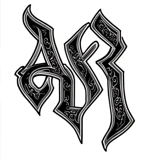 Only Amu Name Written Algerian Font