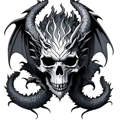 Dragon And Skull