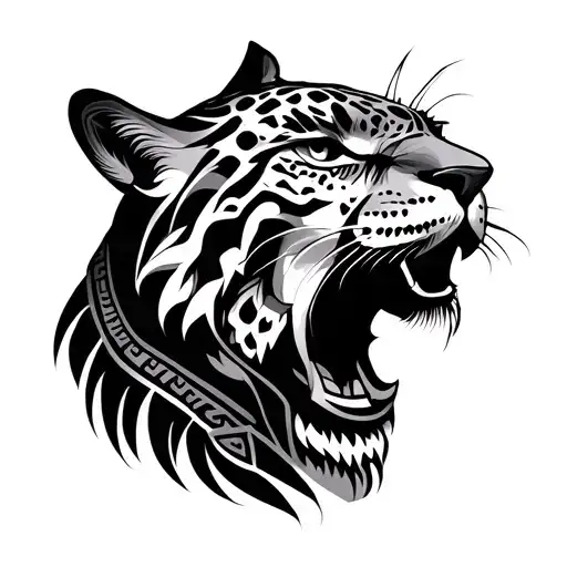 Mayan Hand Tattoo With Jaguar