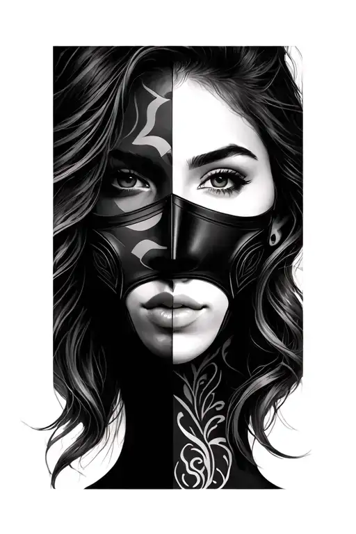 Lady Half Face With Omni Mask