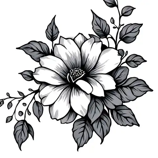 Flowers On Vine Wrapping Around Arm