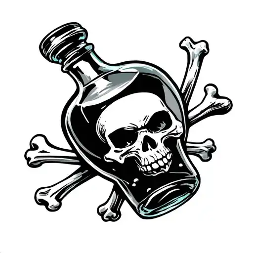 Skull N Crossbones Poison Bottle