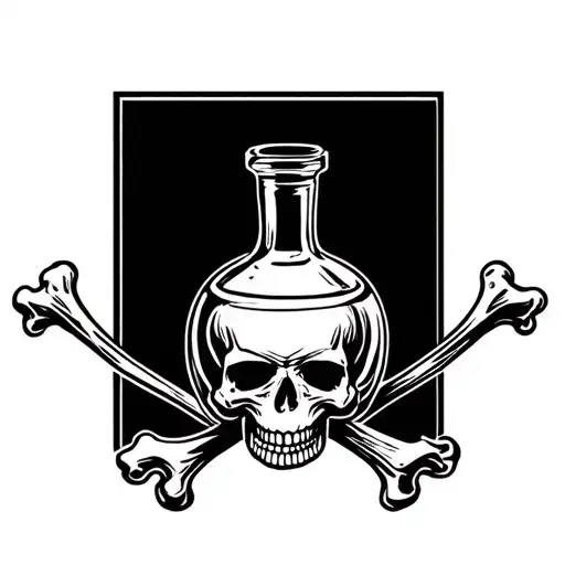 Skull N Crossbones Poison Bottle Morphing