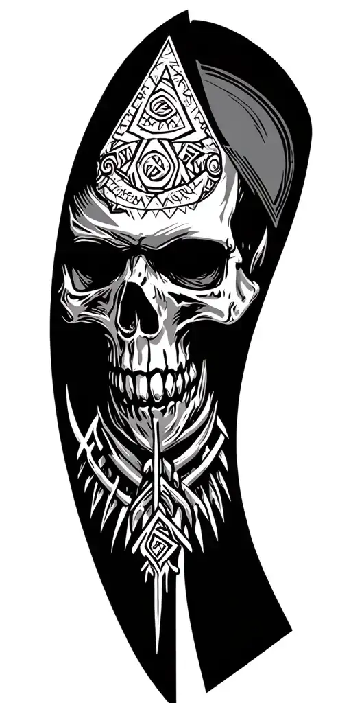 Skull Forehead Valknut