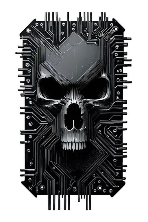 Abstract Microchip Circuit