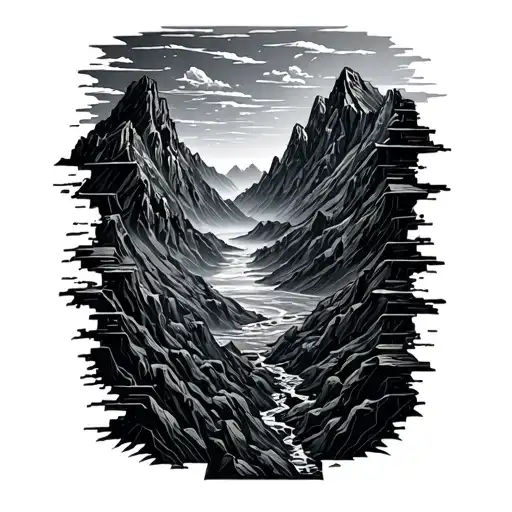 Silicon Wafer Like Mountains Inside