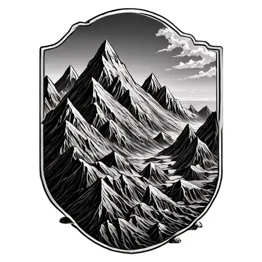 Silicon Wafer Like Mountains Inside