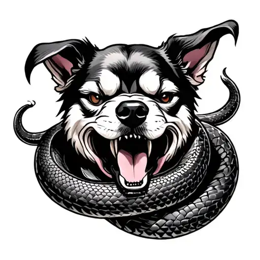 Anger Dog And Anger Snake