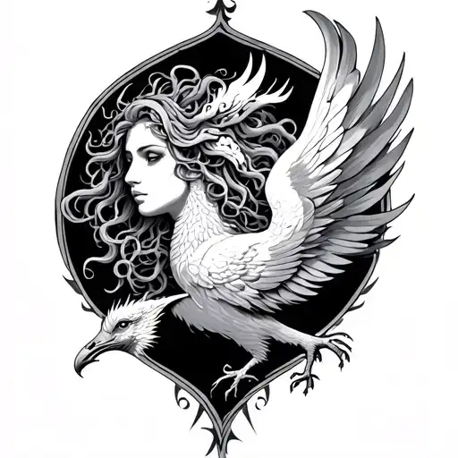 Medusa And A Phoenix