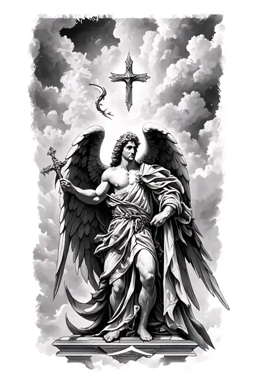 Saint Michael Archangel Fighting