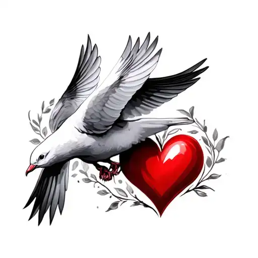 Dove And Heart