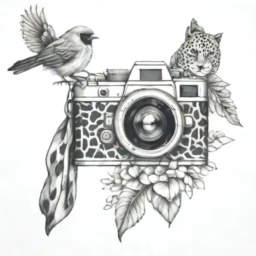 A Camera Cardinal Faith And Leopard Print