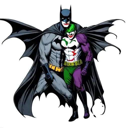 Batman And Joker Good And Bad Sides Intertwined