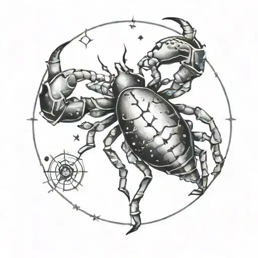 Scorpio Zodiac With Star Constellation