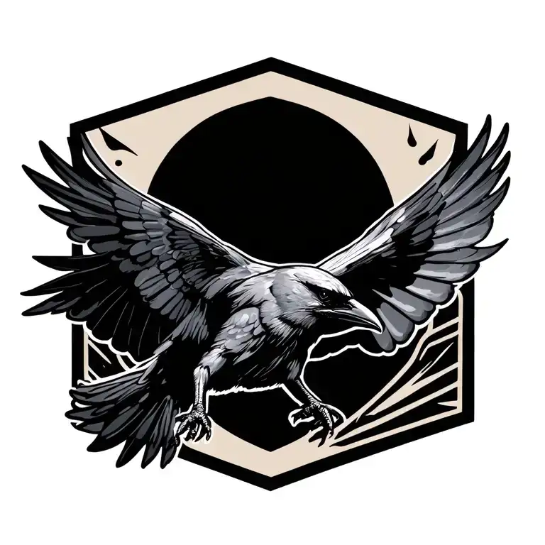 Raven Flying
