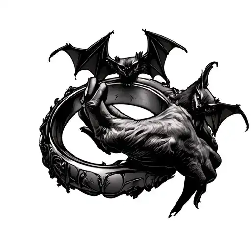 Ring Of Bats On Forearm