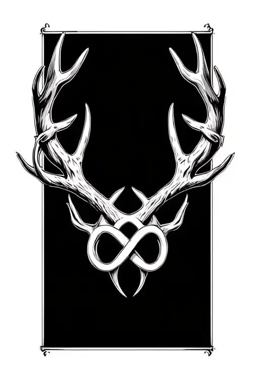 Antlers Infinity Sign Intertwined