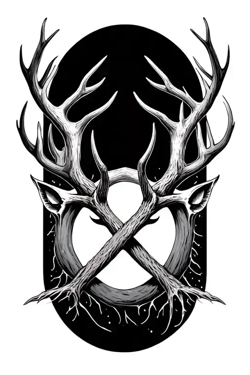 Antlers Infinity Sign Made
