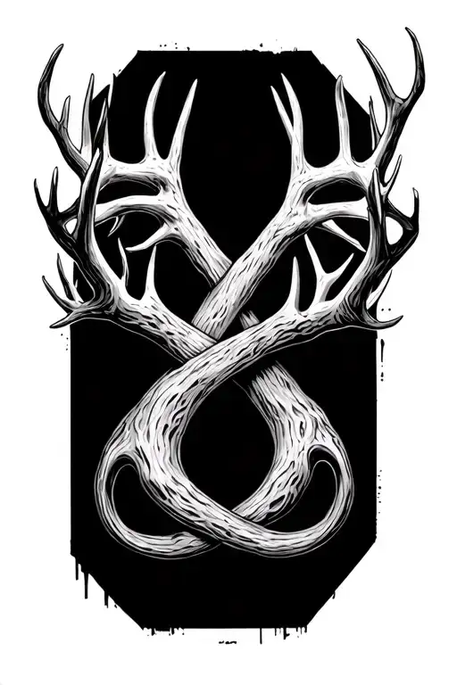 Infinity Sign Made Of Antlers Made