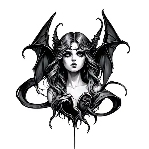 Succubus Womb Tattoo Design