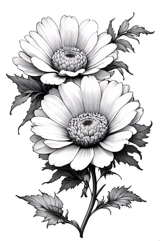 2 Cosmos And 1 Chrysanthemum