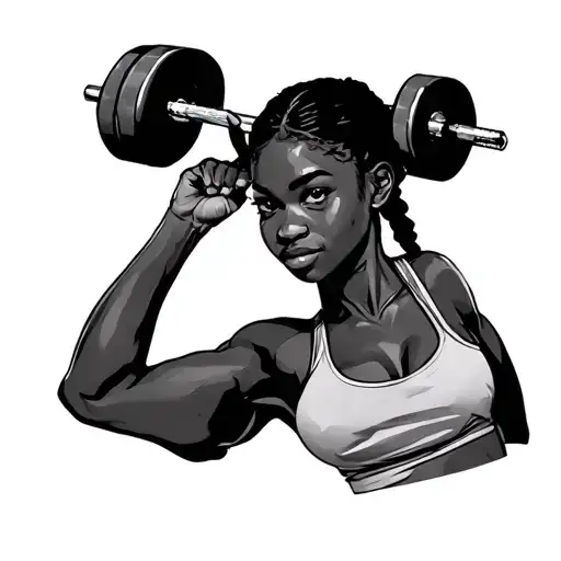 Black Girl Lifting Weights Representing The Different