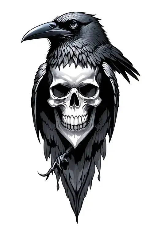 Raven And Skull