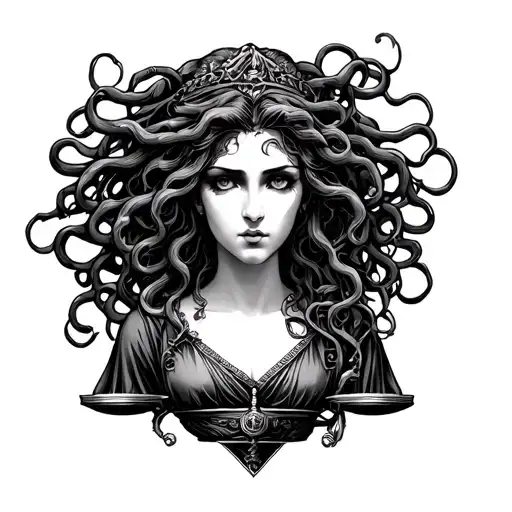 Medusa As Lady Justice