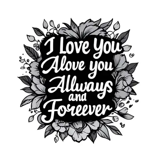 I Love You Always And Forever Simple