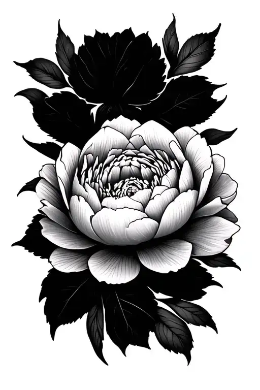 Mandala Peony Flowers