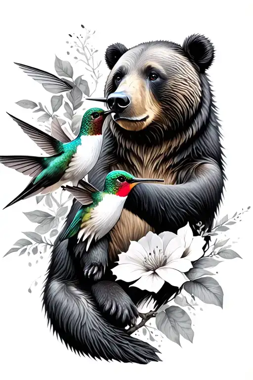Bear And Hummingbird