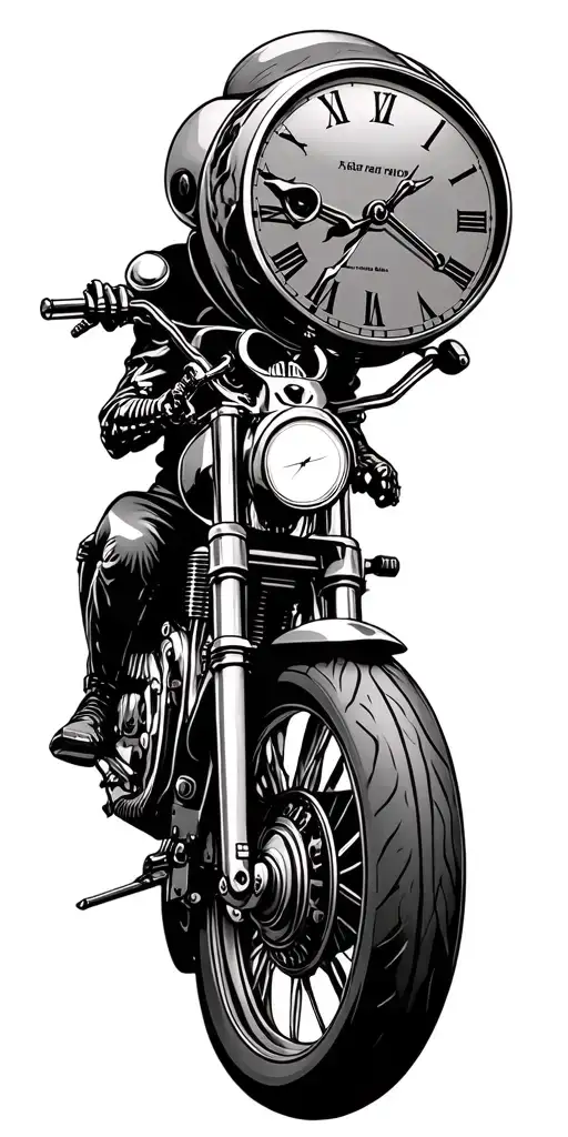 Clock Gun Alien Moterbike