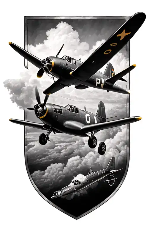 Spitfire Aeroplane Traditional Style