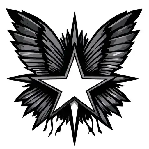 Star With Piano Key Symbolizing