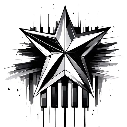 Star With Piano Keys Fading