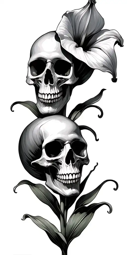 Calla Lily Skulls Tarot Carde