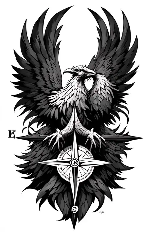 Phoenix With Compass