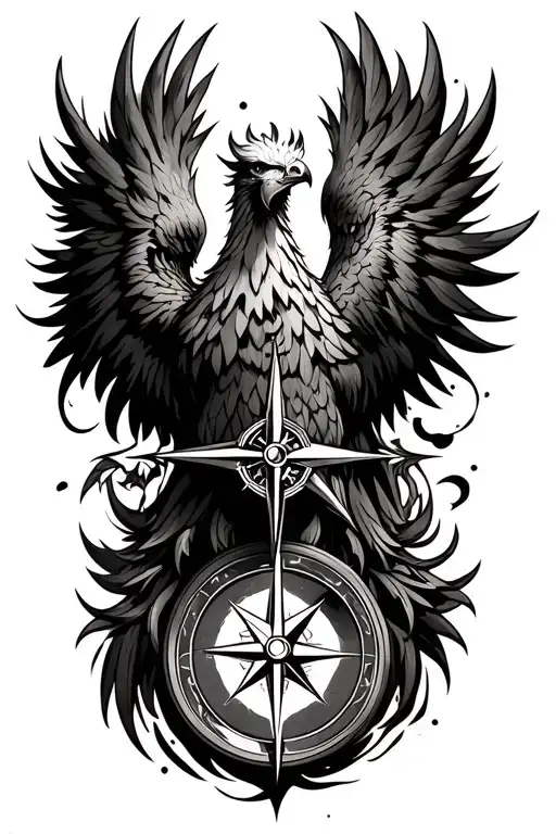 Phoenix With Compass